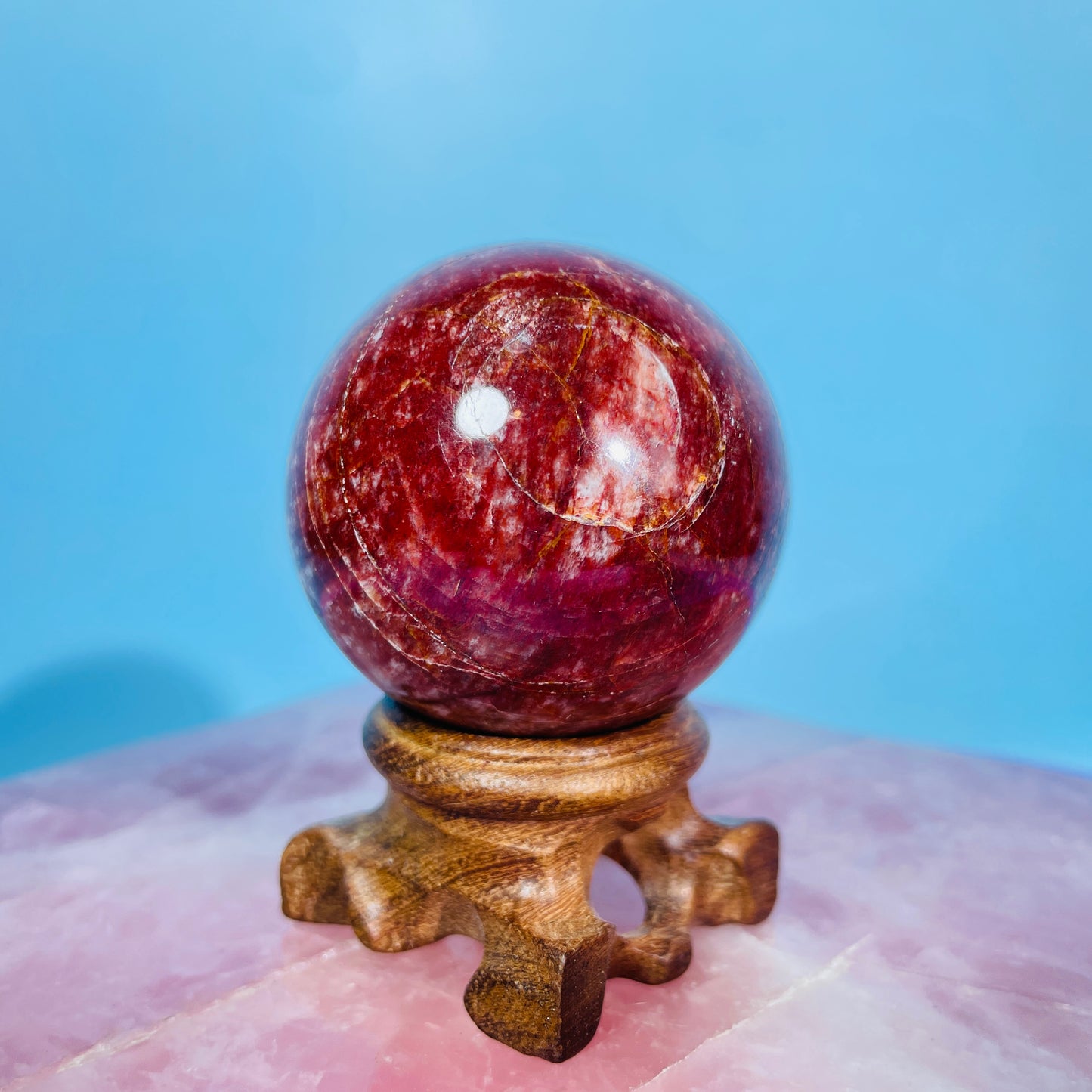 Red Amazonite (Syenite Feldspar) Medium Sphere