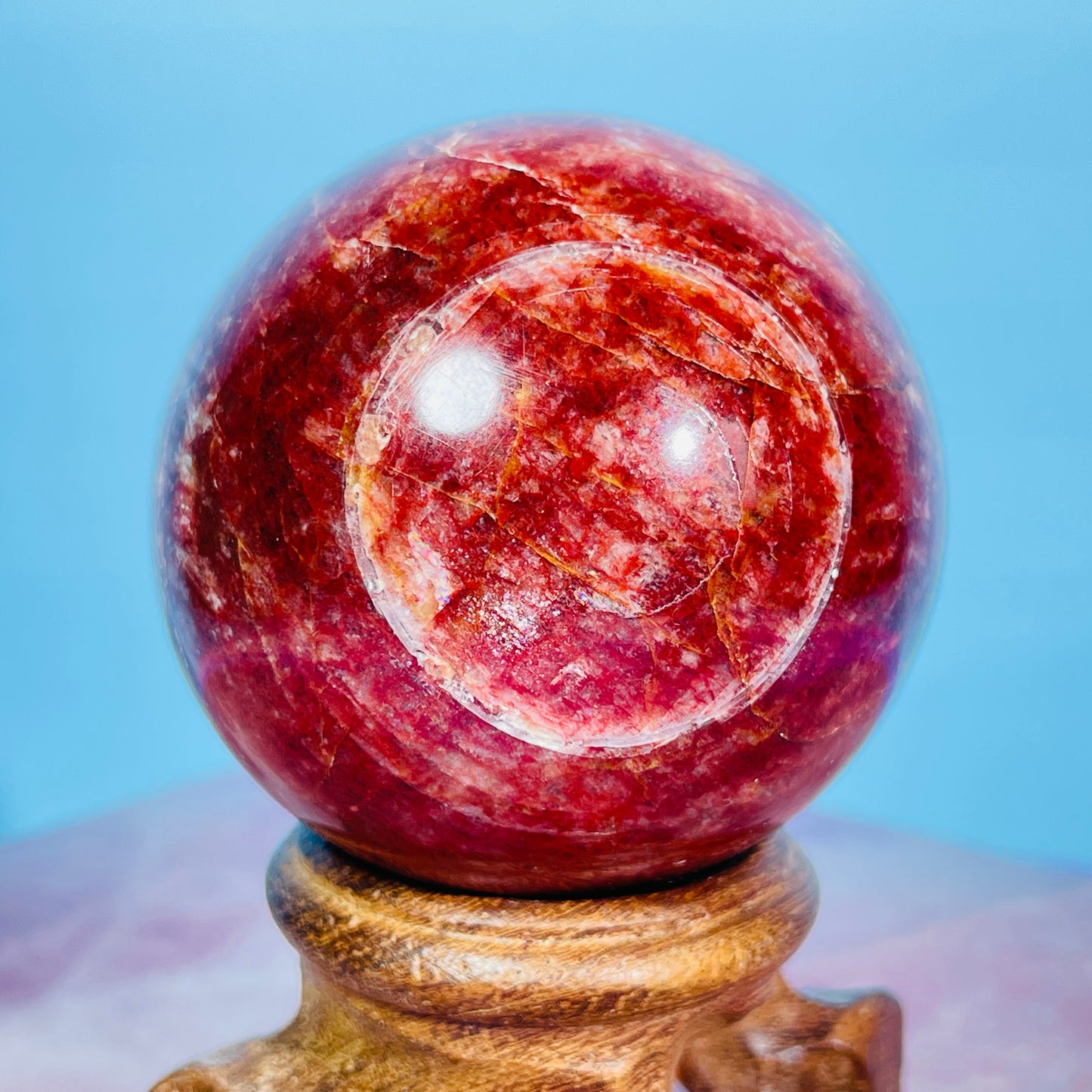 Red Amazonite (Syenite Feldspar) Medium Sphere