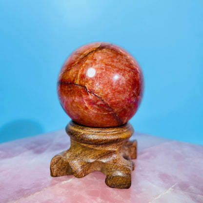 Red Amazonite (Syenite Feldspar) Medium Sphere