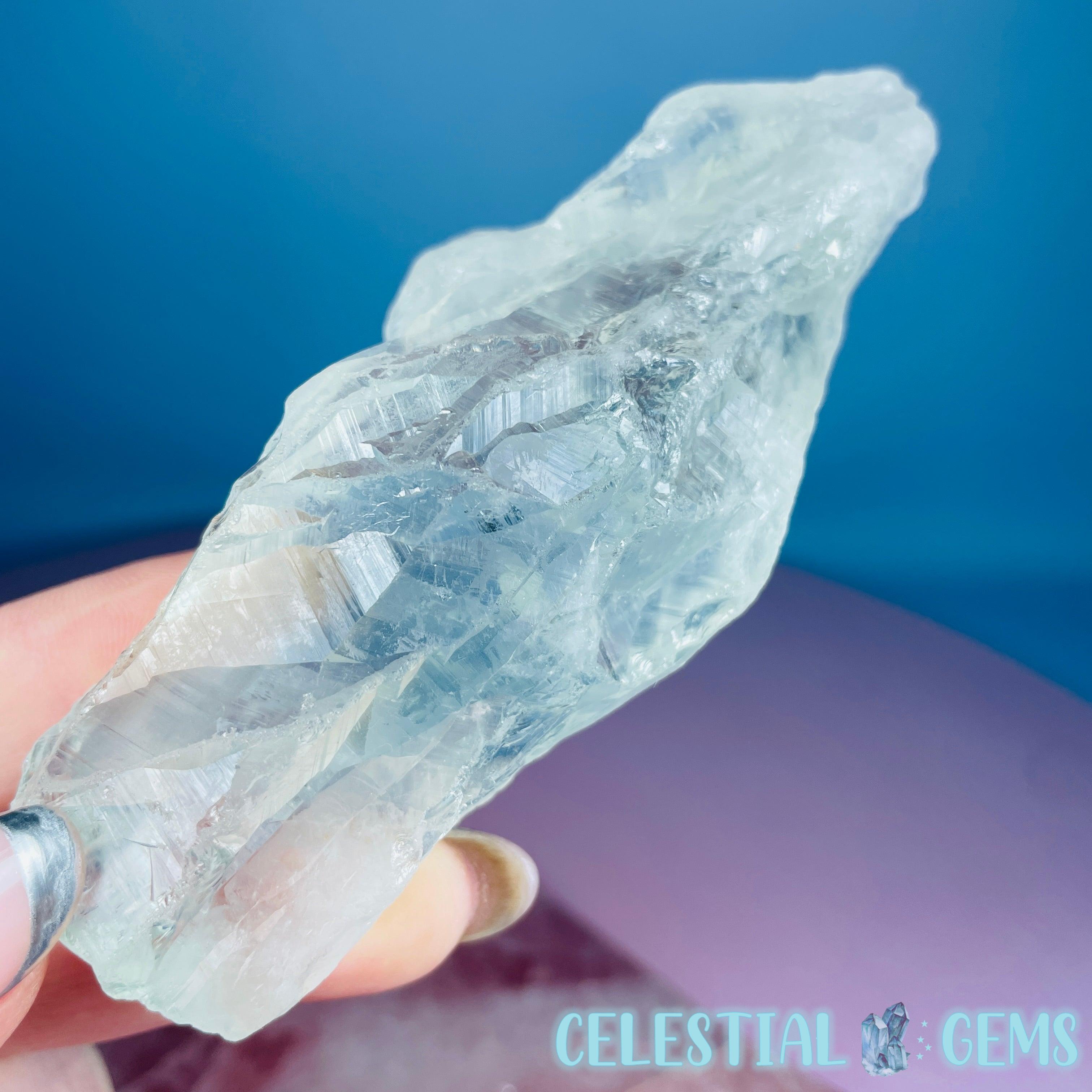Prasiolite (Green Quartz) Raw Medium Point Specimen – Celestial Gems NZ