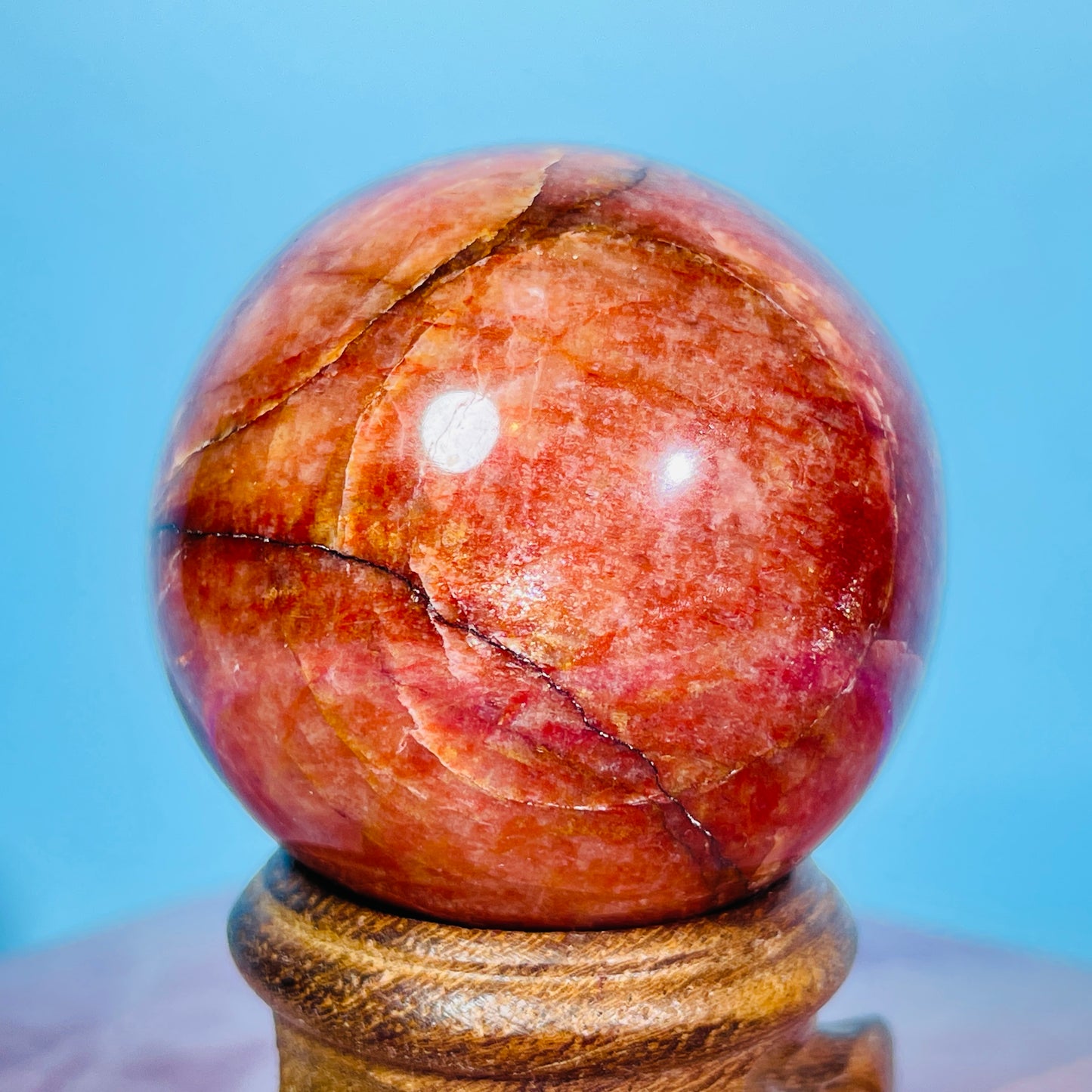 Red Amazonite (Syenite Feldspar) Medium Sphere