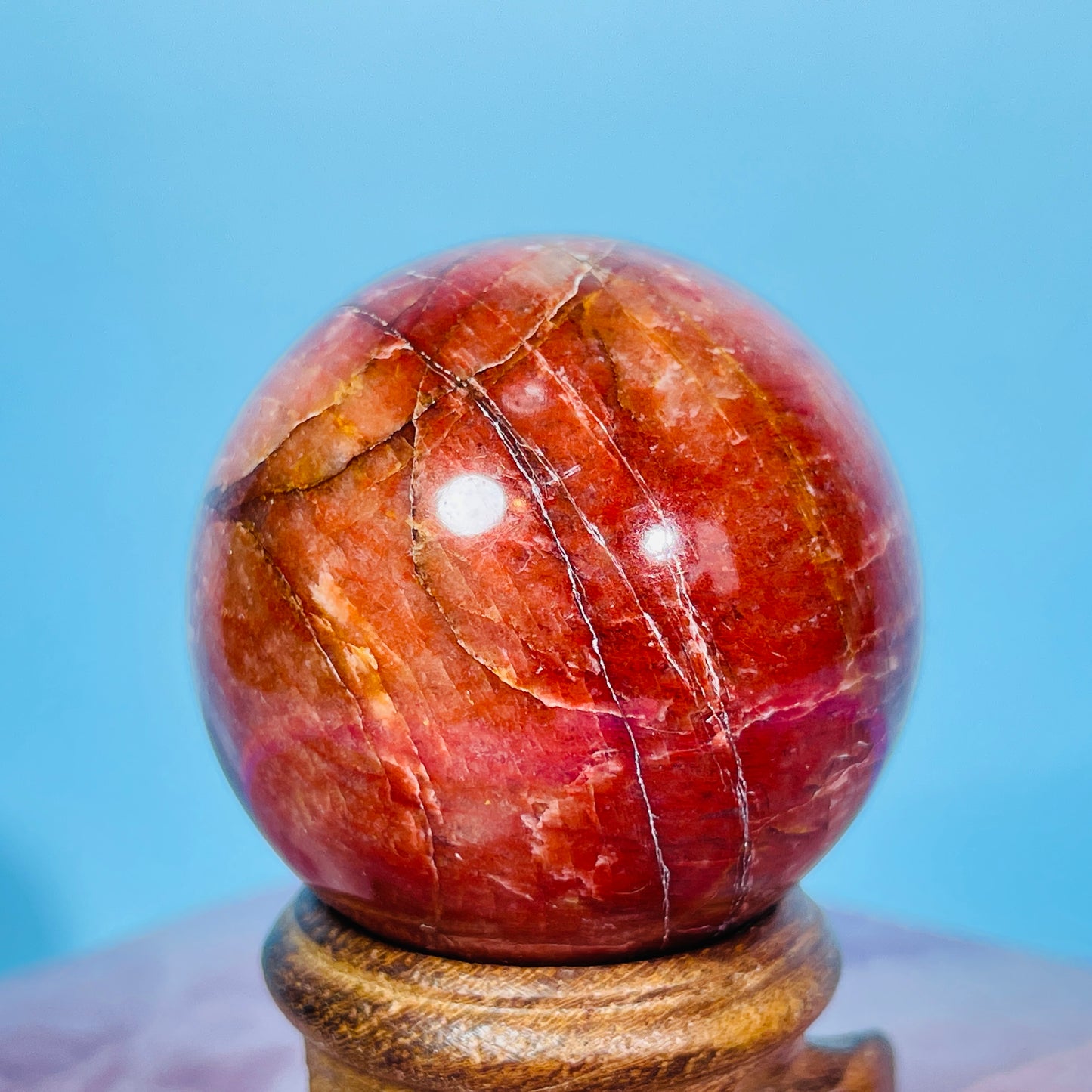 Red Amazonite (Syenite Feldspar) Medium Sphere