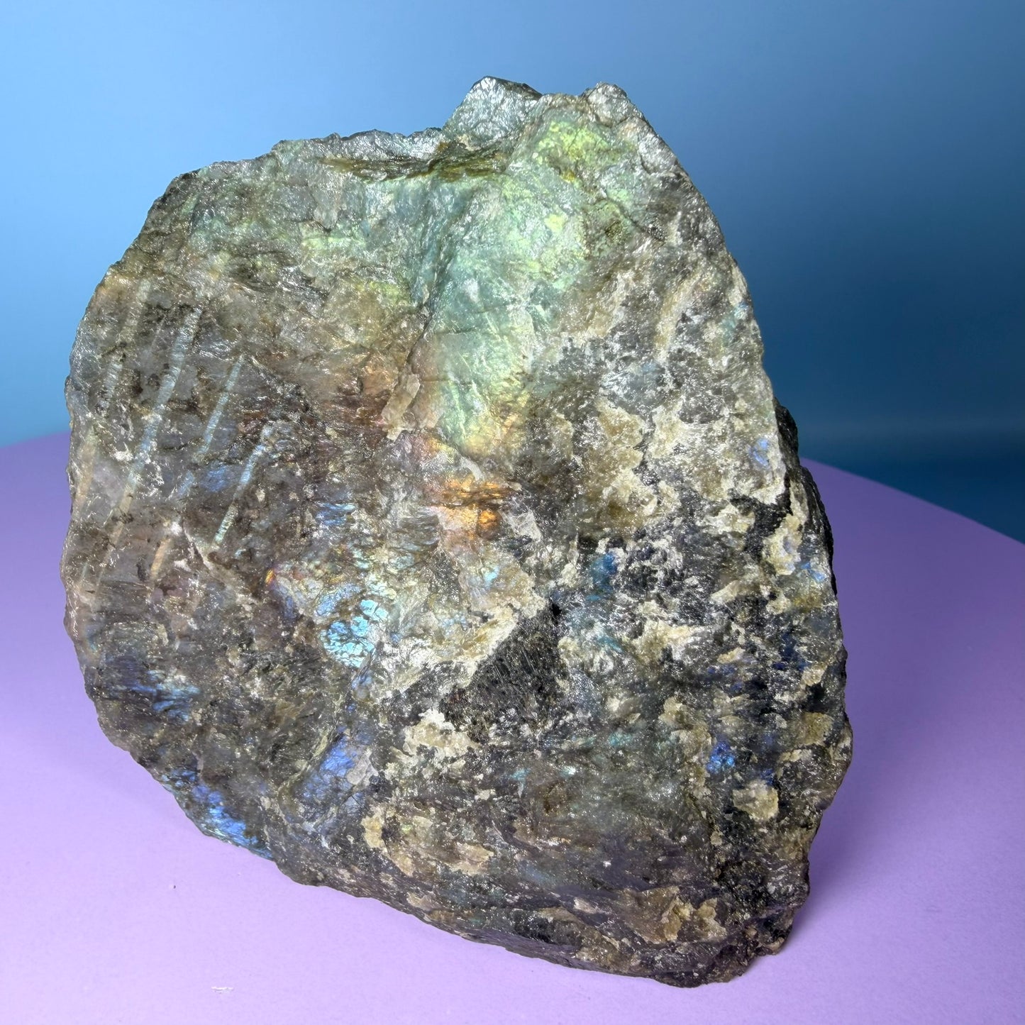 Labradorite Semi-Polished Medium Freeform (Video)