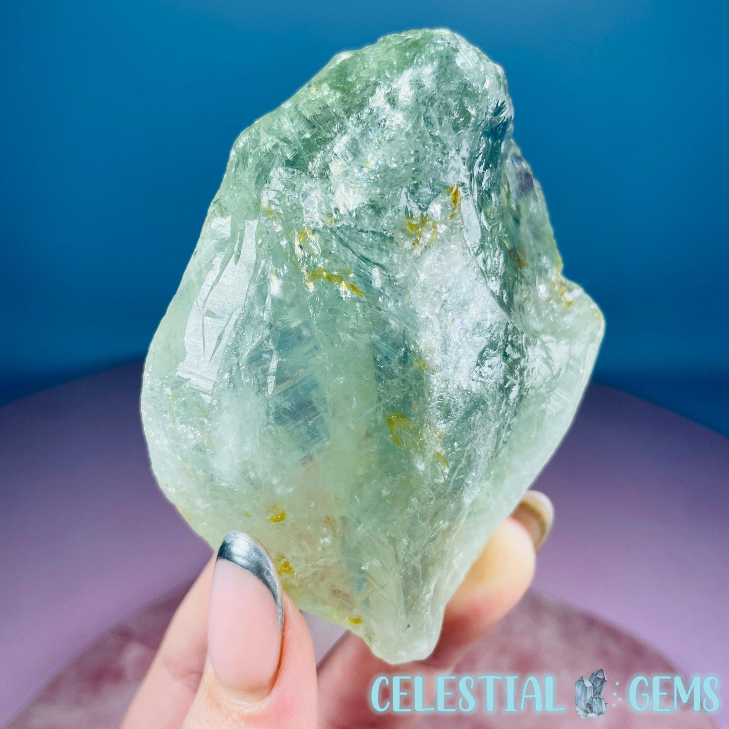 Prasiolite (Green Quartz) Raw Medium Point Specimen