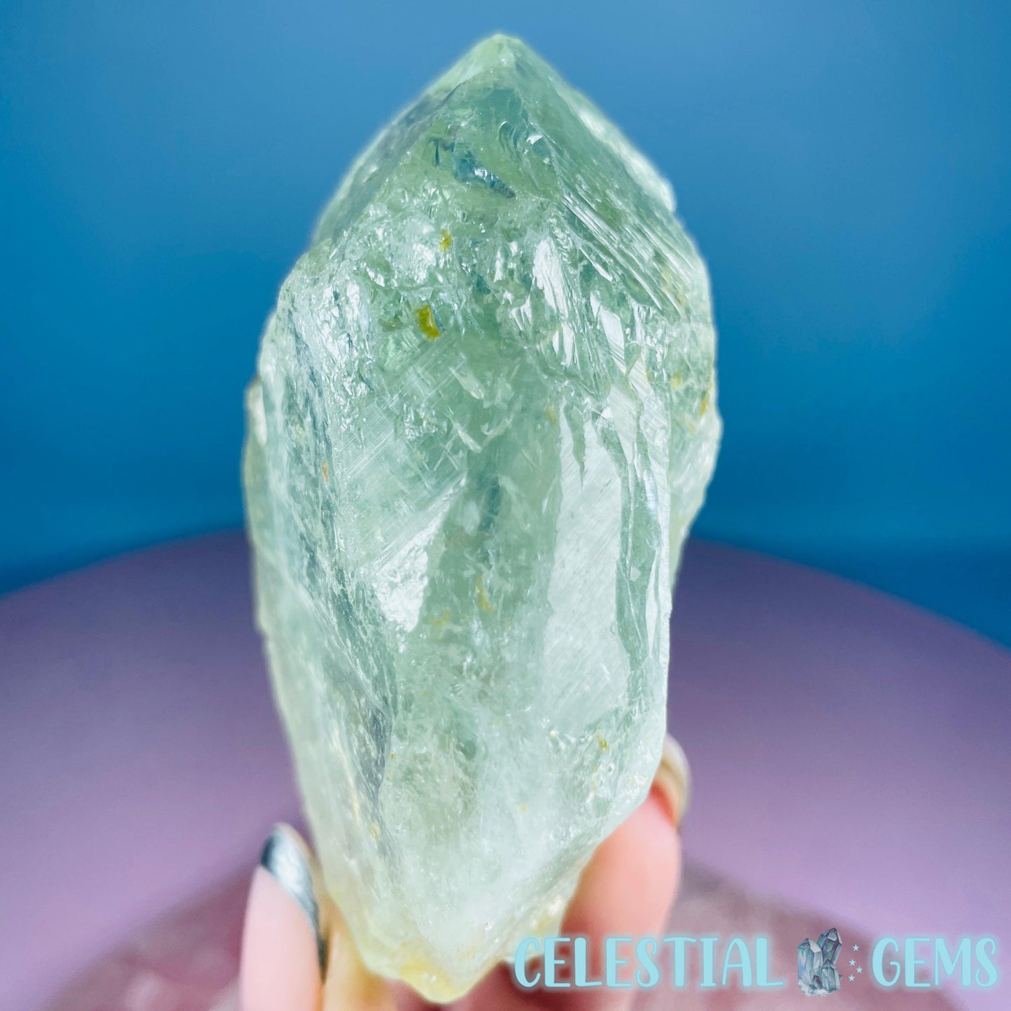 Prasiolite (Green Quartz) Raw Medium Point Specimen