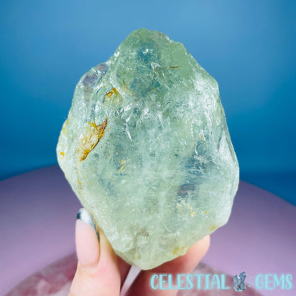 Prasiolite (Green Quartz) Raw Medium Point Specimen