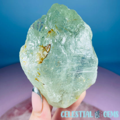 Prasiolite (Green Quartz) Raw Medium Point Specimen
