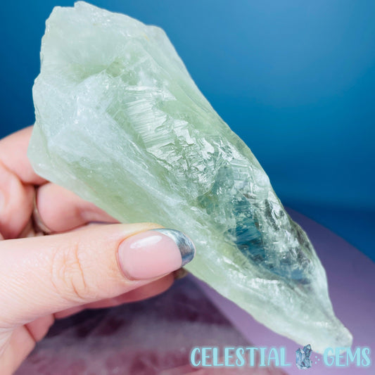 Prasiolite (Green Quartz) Raw Large Point Specimen