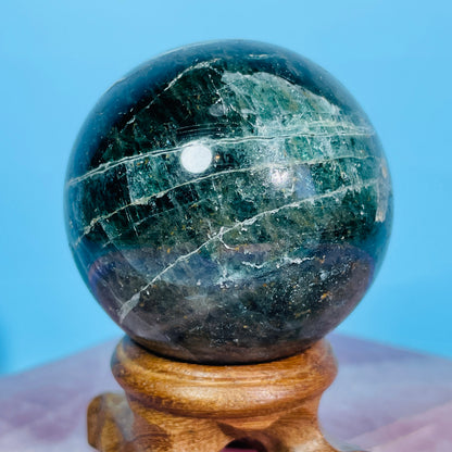 Green Apatite Medium Sphere (Video)