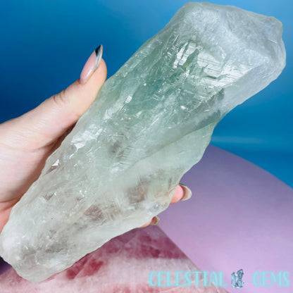 Prasiolite (Green Quartz) Raw XL Point Specimen