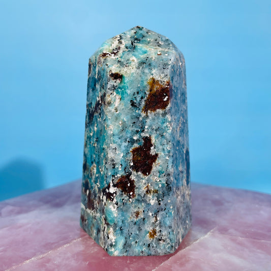 Amazonite + Garnet Medium Tower