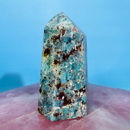 Amazonite + Garnet Medium Tower