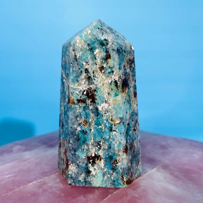 Amazonite + Garnet Medium Tower