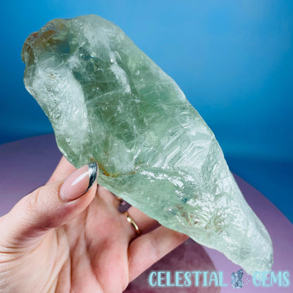 Prasiolite (Green Quartz) Raw XL Point Specimen