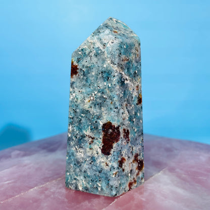 Amazonite + Garnet Medium Tower