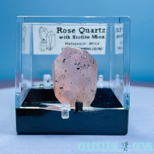 Rose Quartz + Biotite Mica Mini Gemstone Specimen in Box