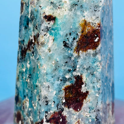 Amazonite + Garnet Medium Tower