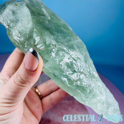 Prasiolite (Green Quartz) Raw XL Point Specimen