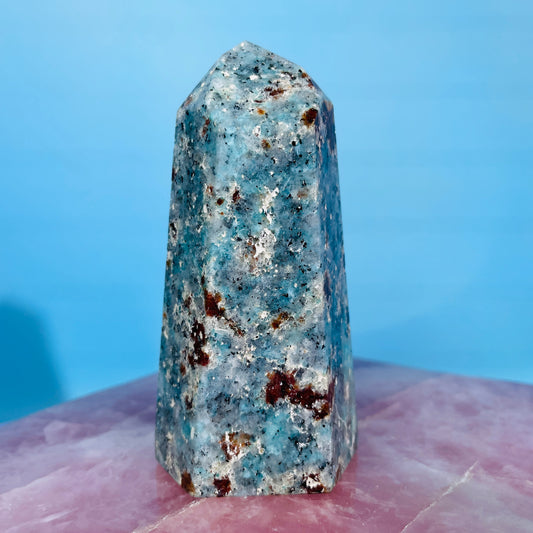 Amazonite + Garnet Medium Tower