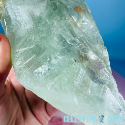 Prasiolite (Green Quartz) Raw XL Point Specimen