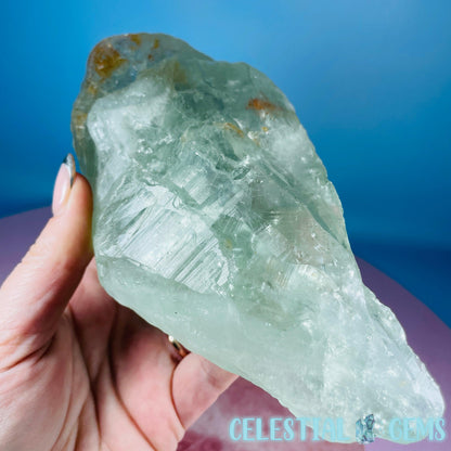 Prasiolite (Green Quartz) Raw XL Point Specimen