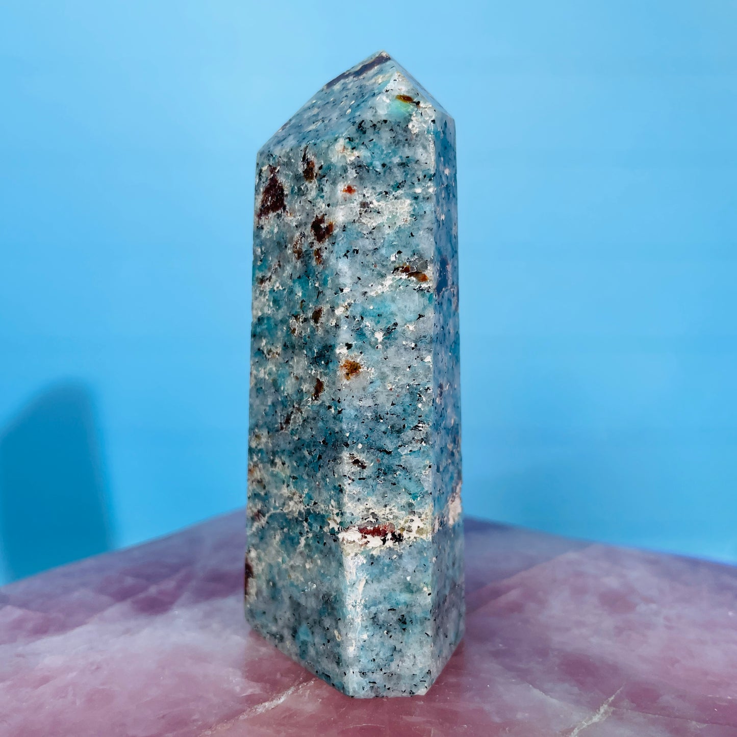 Amazonite + Garnet Medium Tower