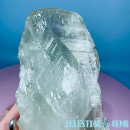 Prasiolite (Green Quartz) Raw XL Point Specimen