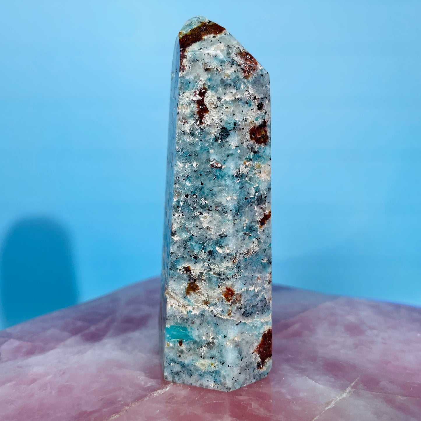 Amazonite + Garnet Medium Tower