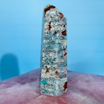 Amazonite + Garnet Medium Tower