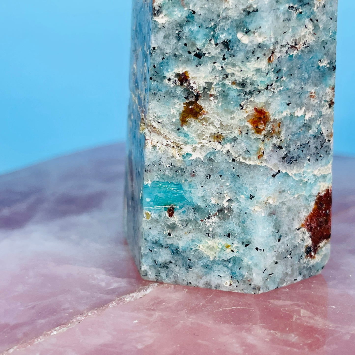 Amazonite + Garnet Medium Tower