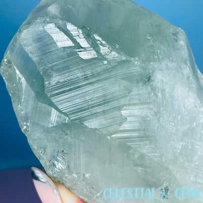 Prasiolite (Green Quartz) Raw XL Point Specimen