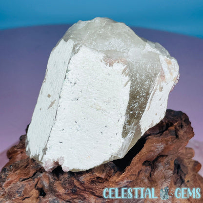 Pink,  Blue + Black Tourmaline in Citrine Quartz with Feldspar Raw Small Chunk Specimen