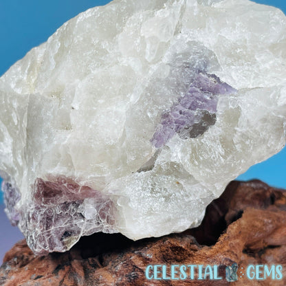 Pink Tourmaline in Smoky Quartz with Lepidolite Raw Medium Chunk Specimen