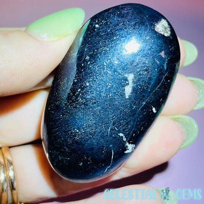 Rare Covellite Metallic Palmstone with Pink Fire Flash! (Video)