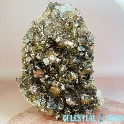 Phantom Hematite Quartz Large Cluster