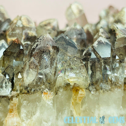 Phantom Hematite Quartz Large Cluster