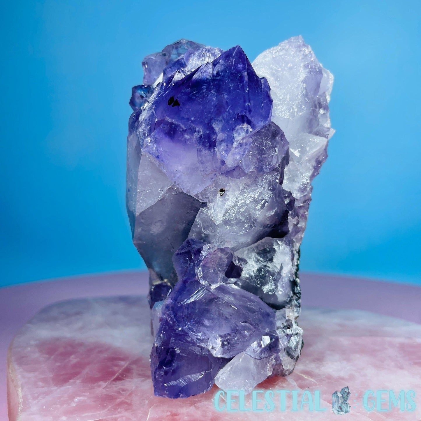 Amethyst + Hollandite Medium Standing Cluster Freeform