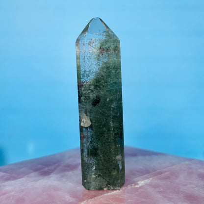 Garden Quartz (Lodolite) Small Tower (CHIPPED)