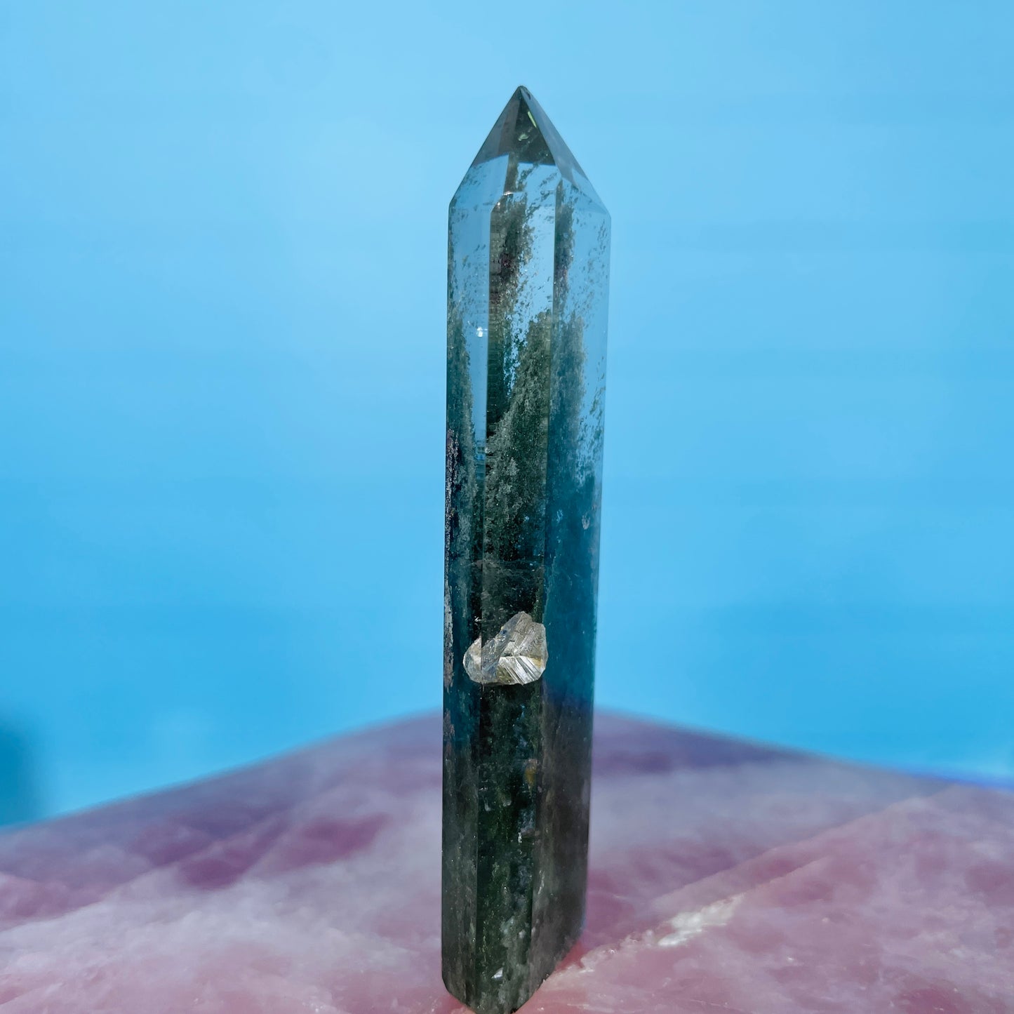 Garden Quartz (Lodolite) Small Tower (CHIPPED)