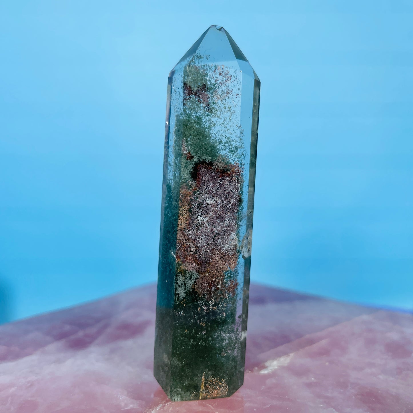 Garden Quartz (Lodolite) Small Tower (CHIPPED)