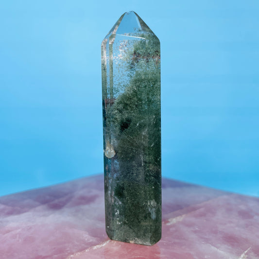 Garden Quartz (Lodolite) Small Tower (CHIPPED)