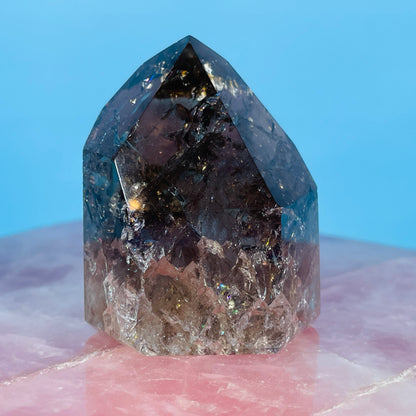 Smoky Crackle Quartz Small Tower
