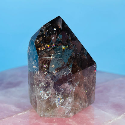 Smoky Crackle Quartz Small Tower