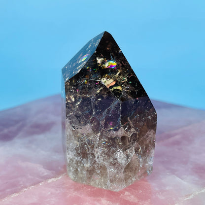 Smoky Crackle Quartz Small Tower