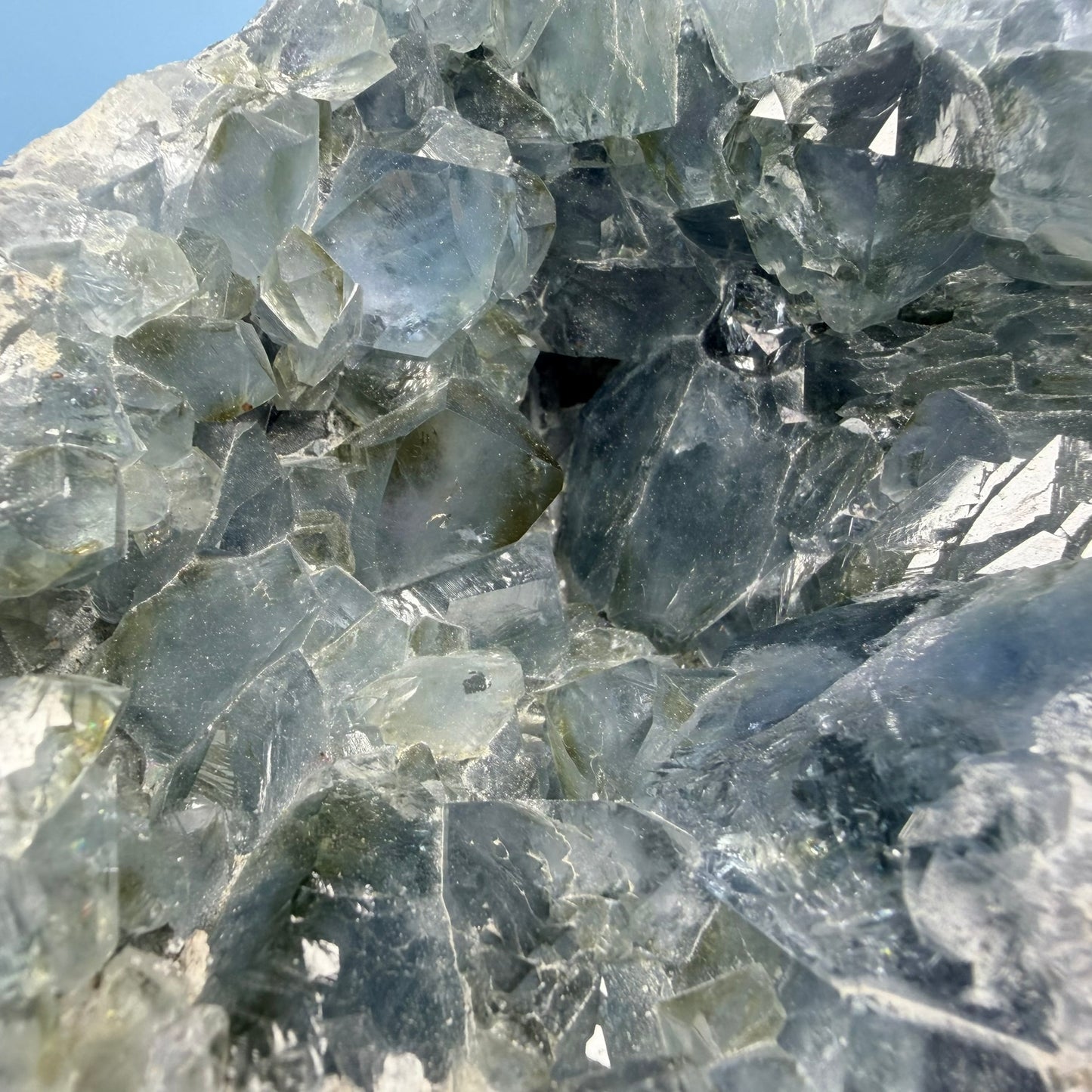 Celestite Large Cluster Geode