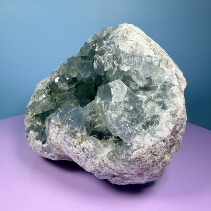 Celestite Large Cluster Geode