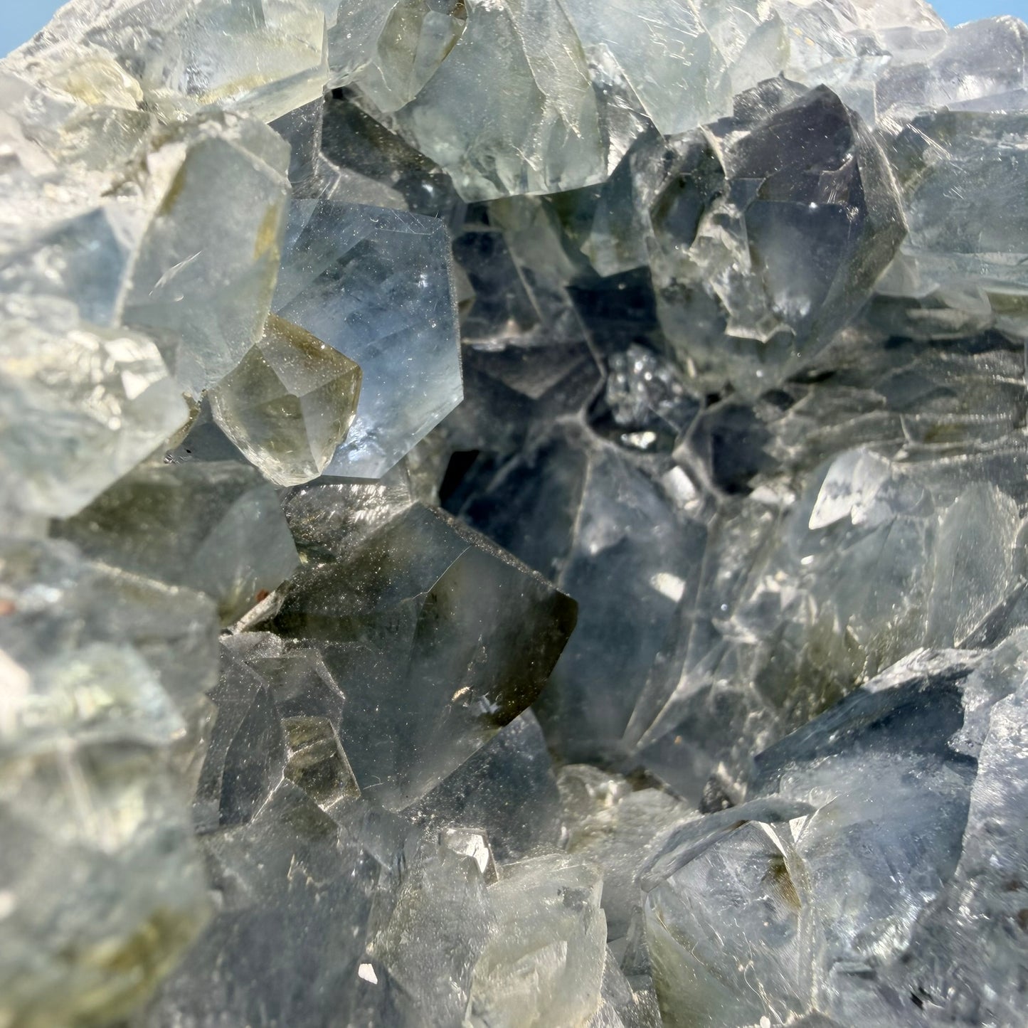 Celestite Large Cluster Geode