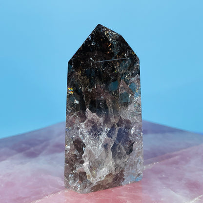 Smoky Crackle Quartz Small Tower