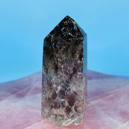 Smoky Crackle Quartz Small Tower