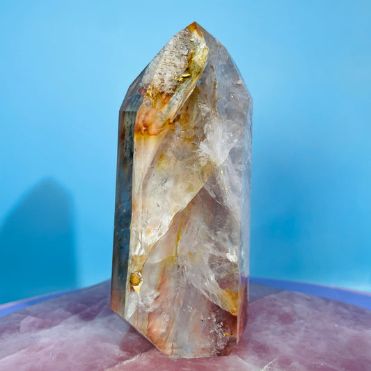 Amphibole Quartz Chunky Medium Tower